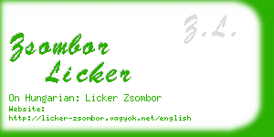 zsombor licker business card